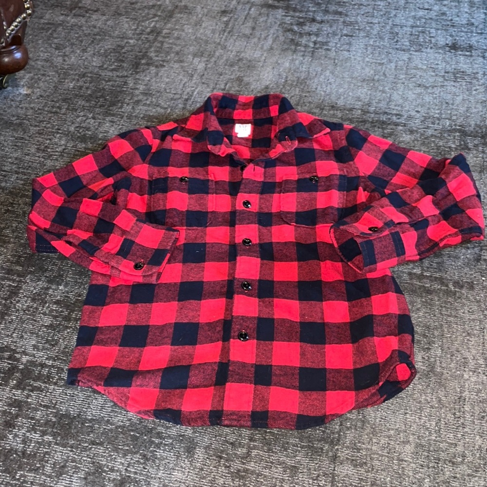Gap Buffalo Plaid Boys Flannel - Small